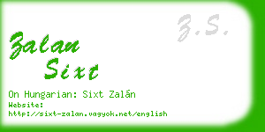 zalan sixt business card